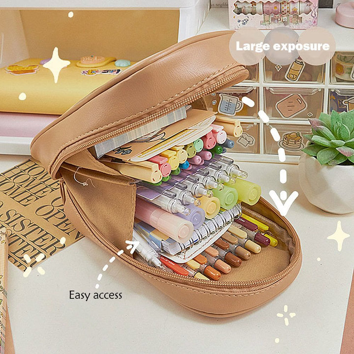 Pencil Case For Students Simple Transparent Vertical Style Pencail Bag