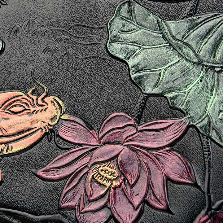 Top-Handle Bag for Women Large Capacity Ethnic Embossed Shoulder Bag - image 9