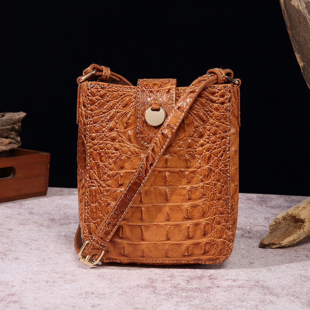 Crossbody Bag For Women Retro Crocodile Pattern Phone Bag