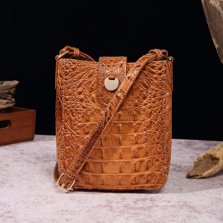 Crossbody Bag For Women Retro Crocodile Pattern Phone Bag