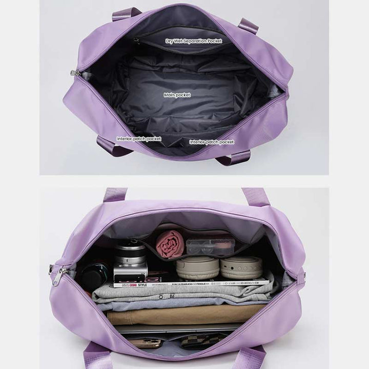 Super Large Capacity Waterproof Expandable Travel Handbag Expanding Two Layers