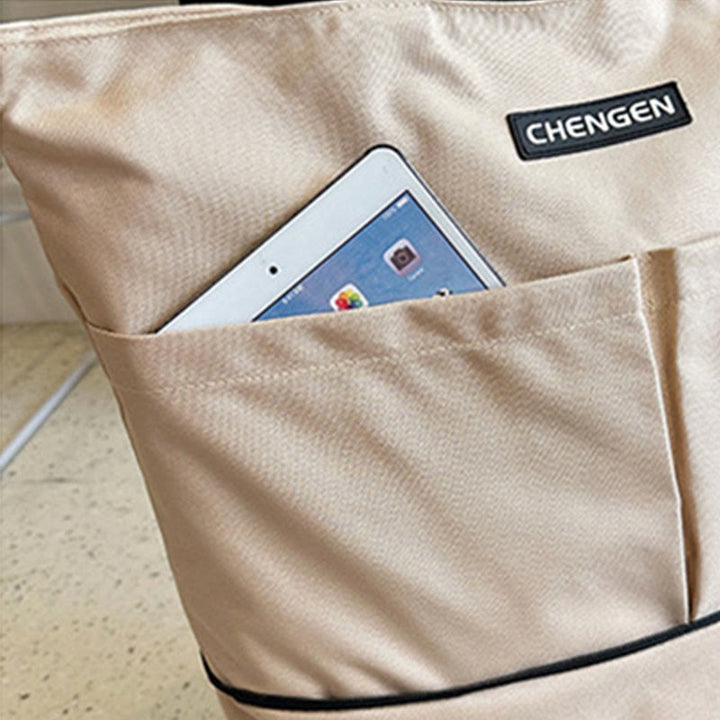 Supermarket Rolling Tote Detachable Foldable Wheels Shoulder Purse For Women