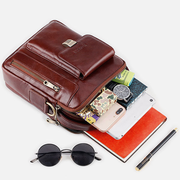 Large Capacity Multifunctional Leather Crossbody Bag