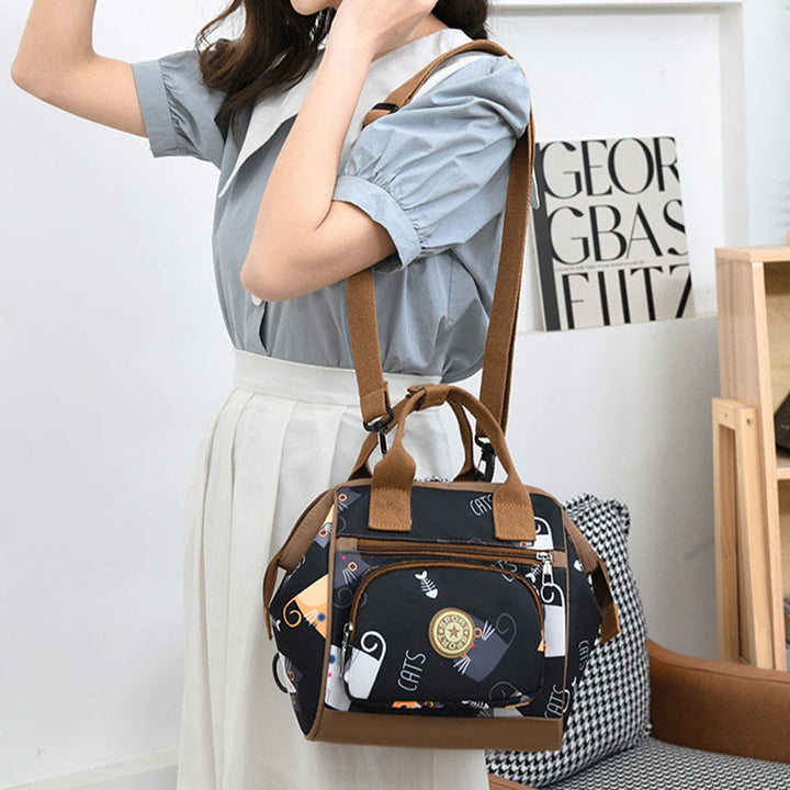Functional Waterproof Crossbody Bag Convertible Mini Backpack Mommy Bag