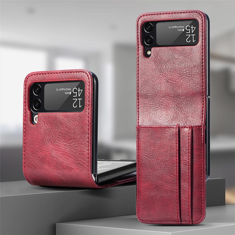 Samsung Galaxy Z Flip& Z Flip 3/4/5/6 Phone Case Leather Phone Bag with Multi-Slot