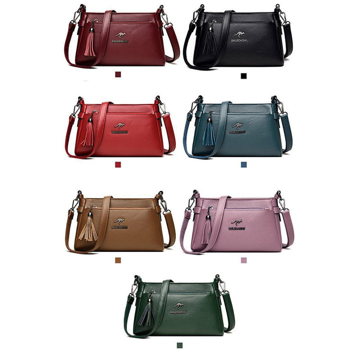 Genuine Leather Crossbody Purse for Women Small Tassel Crossover Shoulder Bag - image 19