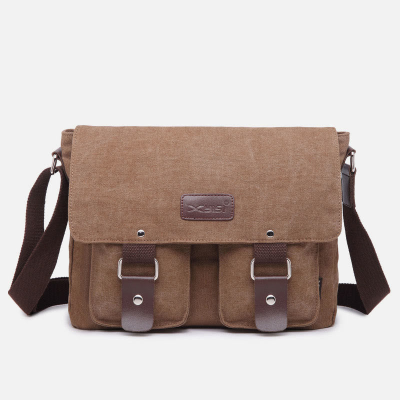 Messenger Bag for Men Large Capacity Casual Canvas Shoulder Bag