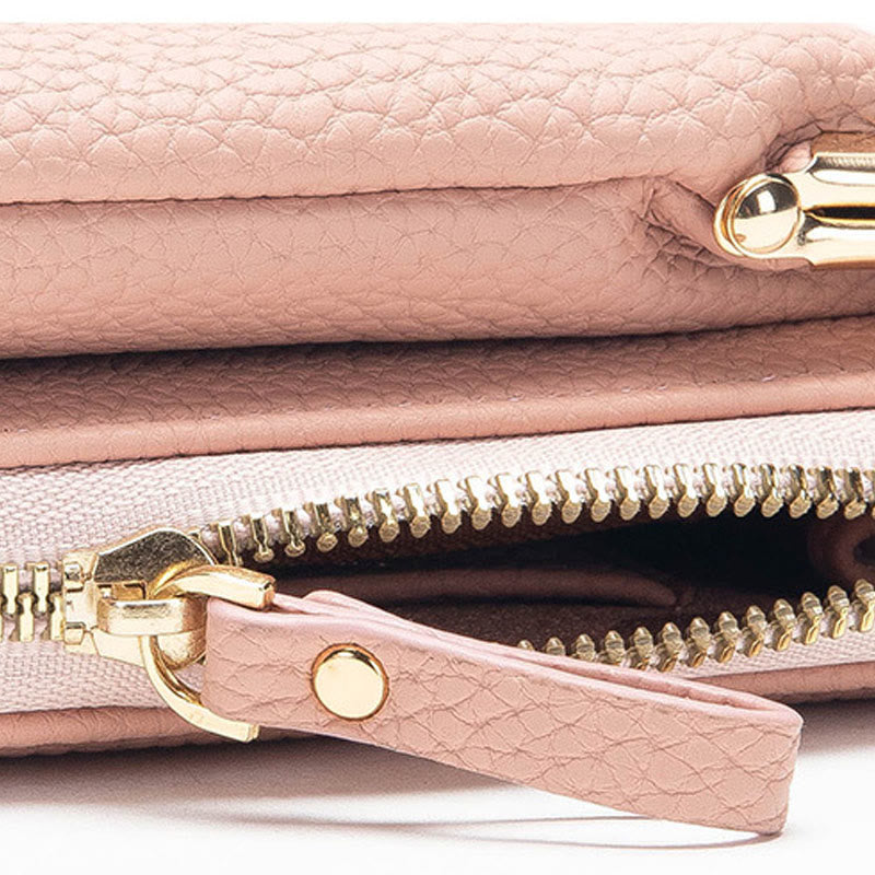 Elegant Embroidered Phone Bag Women Mini Crossbody Leather Purse