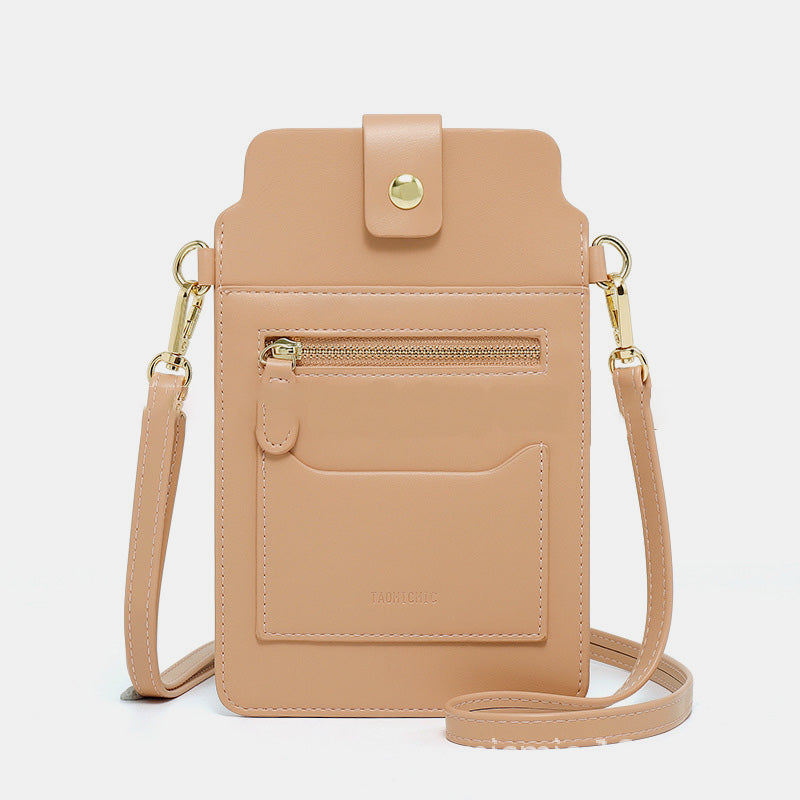 Elegant Crossbody Phone Bag With Touch Screen - LightSalmon - image 14