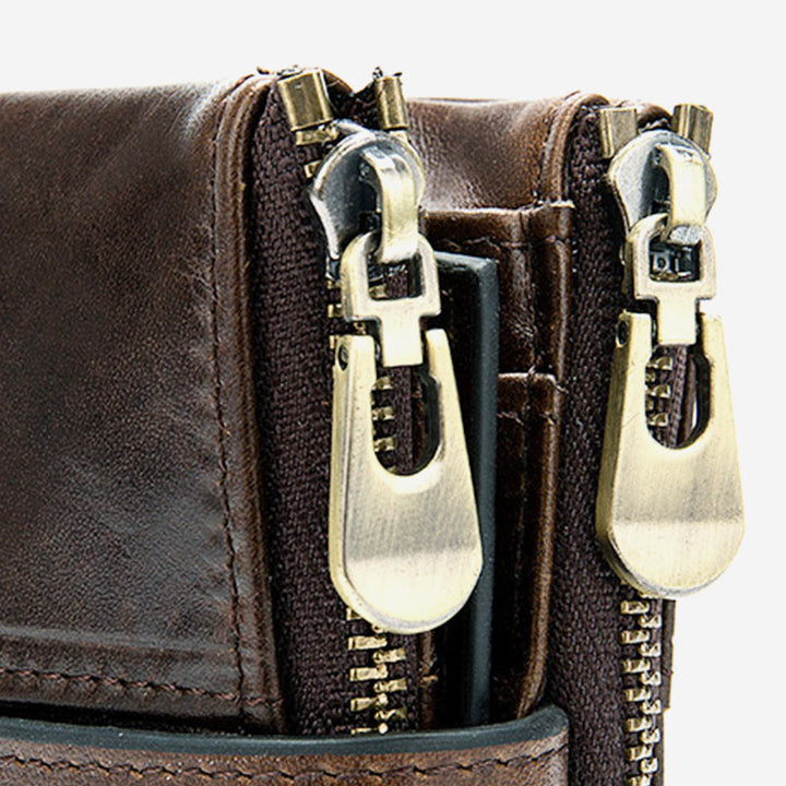 RFID Blocking Genuine Leather Wallet Card Holder