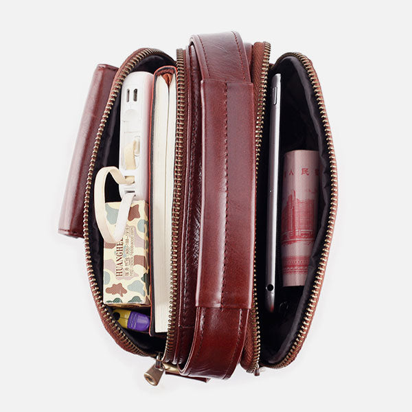 Large Capacity Multifunctional Leather Crossbody Bag