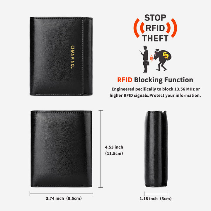 Wallet For Women Triple Folding Retro Short Shopping Money Clip - image 3