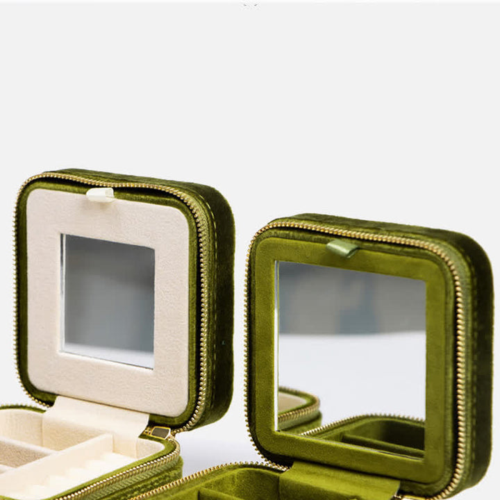 Storage Bag for Women Luxury with Mirror Mini Jewelry Box - image 3