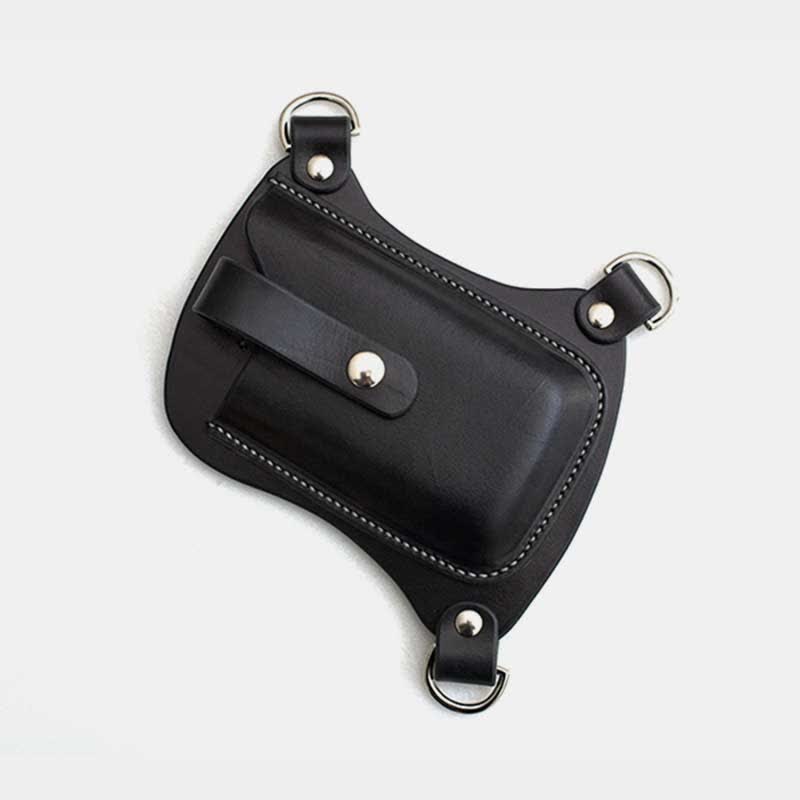 Leather Shoulder Holster Double Pocket Shoulder Strap Vest Pouch Bag