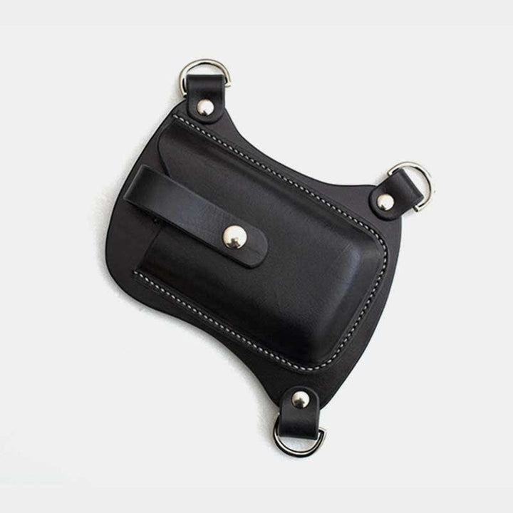 Leather Shoulder Holster Double Pocket Shoulder Strap Vest Pouch Bag