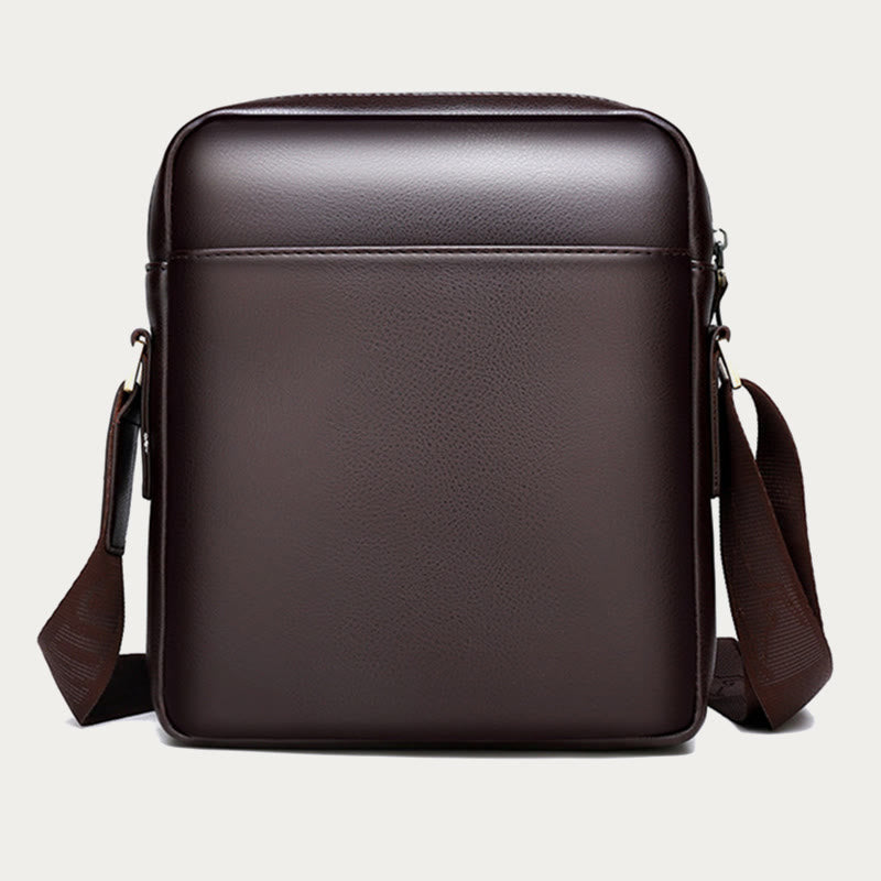 Classic Messenger Bag For Men Business Pu Leather Satchel Bag