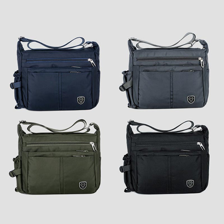 Lightweight Multi-Pocket Nylon Crossbody Bag Men's Casual Messenger Bag