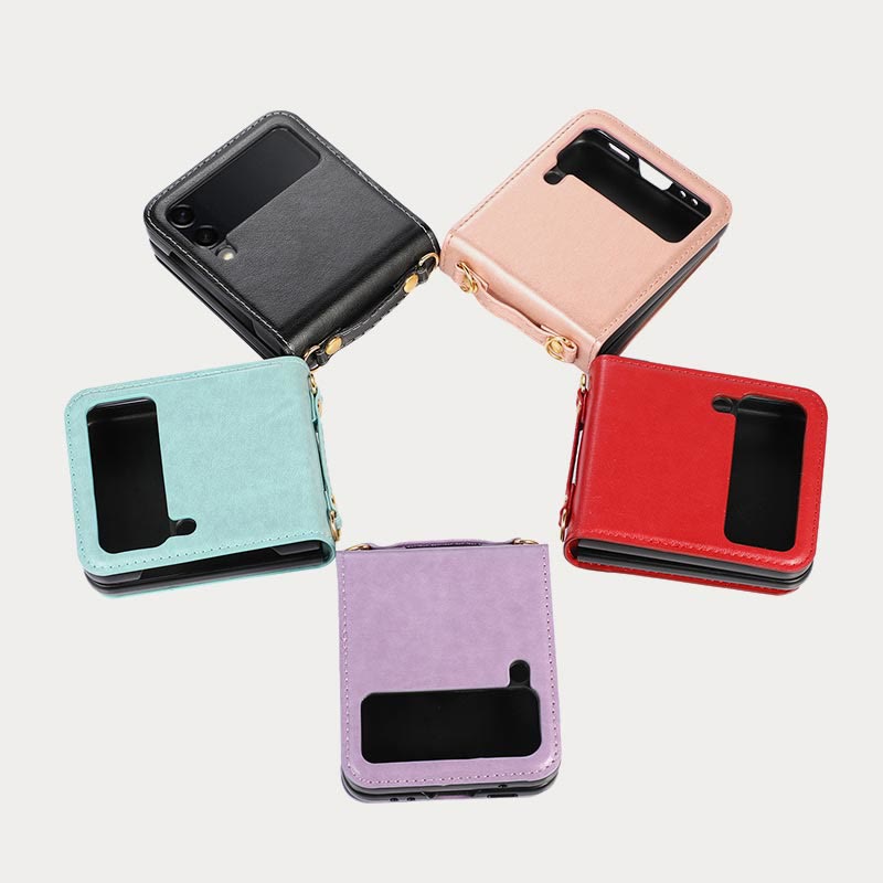 Phone Case For Z Flip Series Folded Protective Crossbody Case