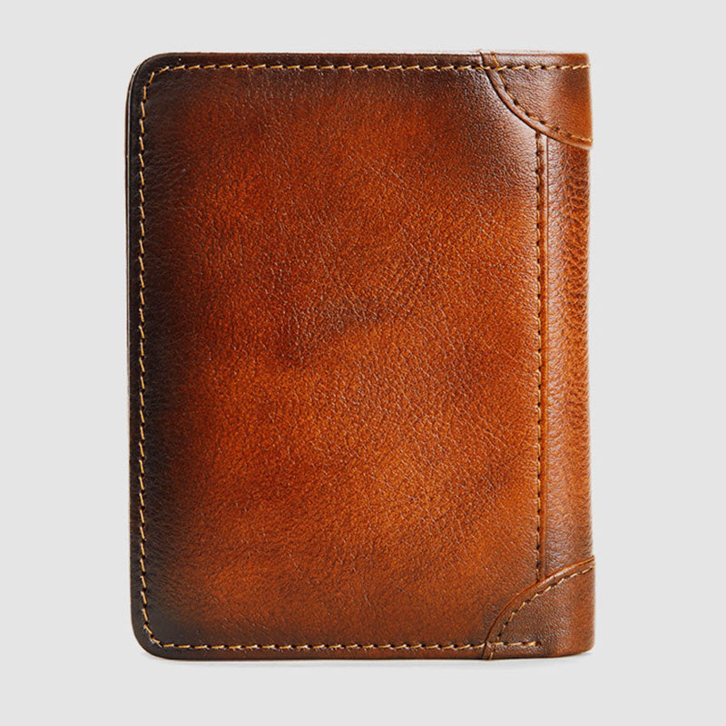 RFID Genuine Leather Vintage Card Holder Wallet