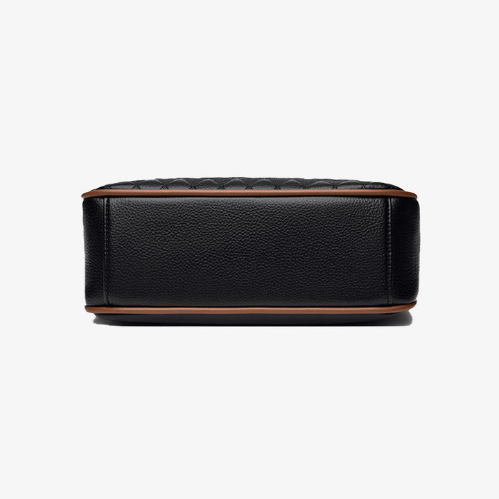 Crossbody Square Bag For Women Diamond Pattern Leather Commuter Purse