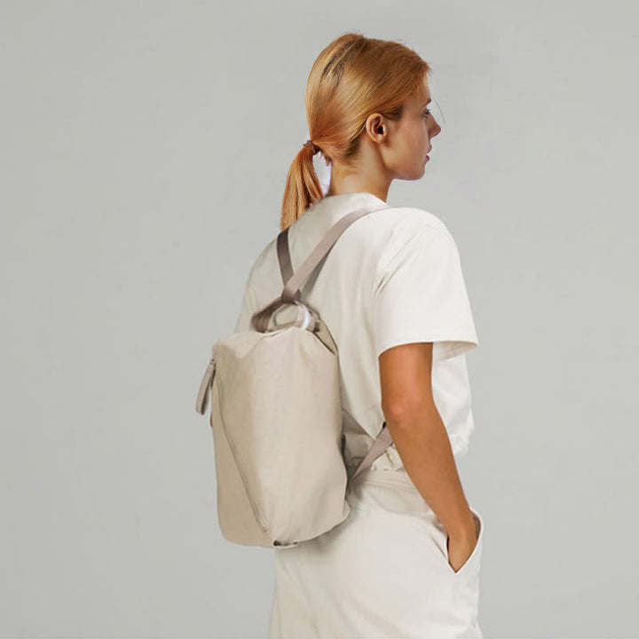 Small Backpack Sackpack for Sports Travel Convertible Canvas Shoulder Bag Handbag