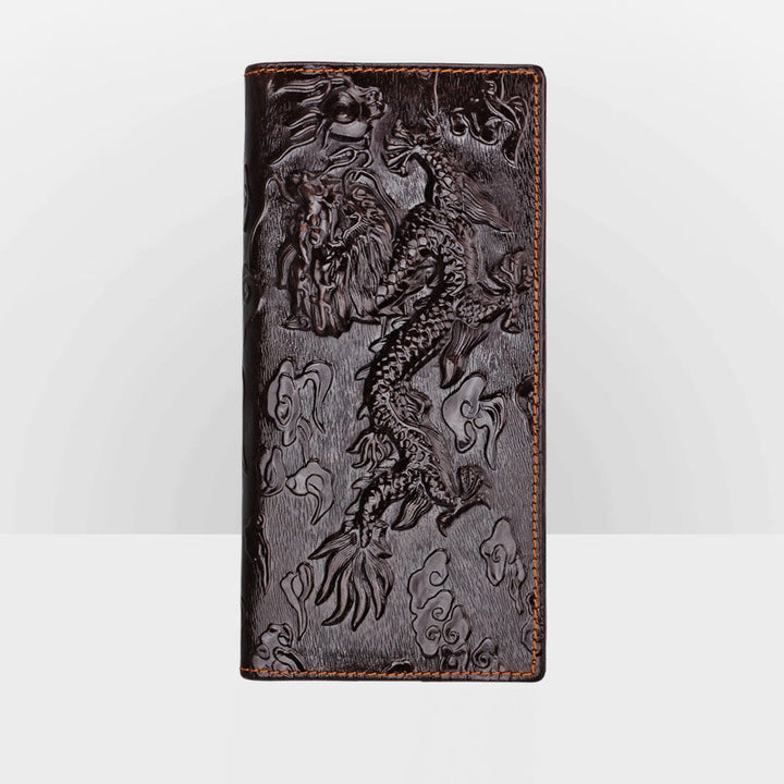 Real Leather Crocodile Engraved Wallet Retro Bifold Wallet