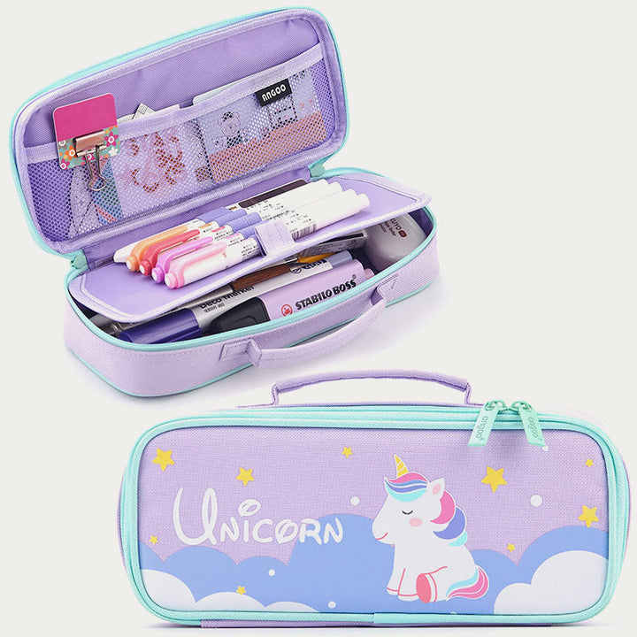 Cute Pencil Case For Kids Cartoon Style Roomy Case