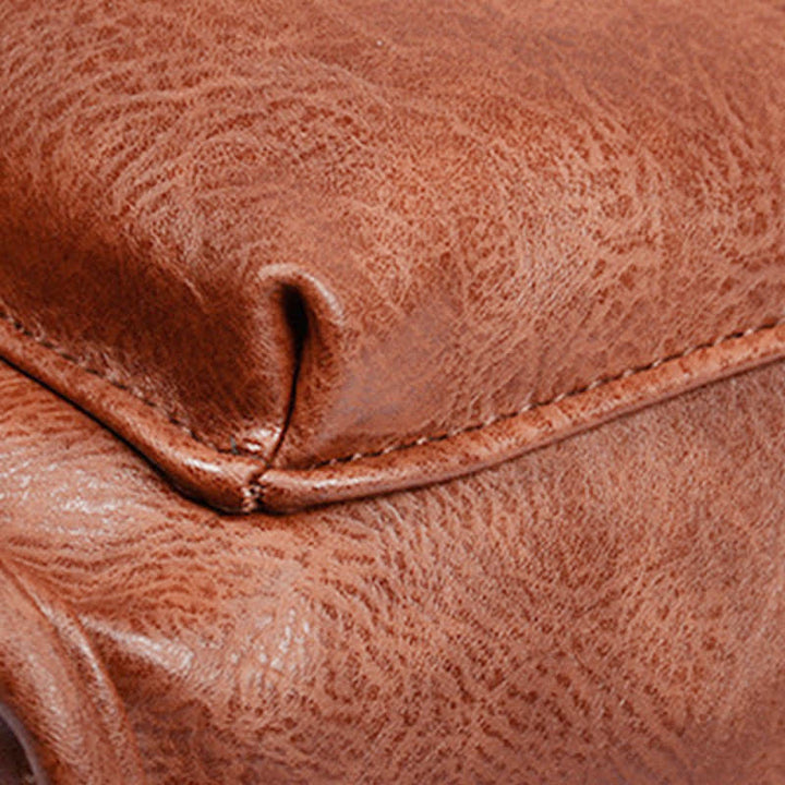 Mens Backpack Purse PU Leather Laptop Backpack Travel Business College Bookbag - image 12