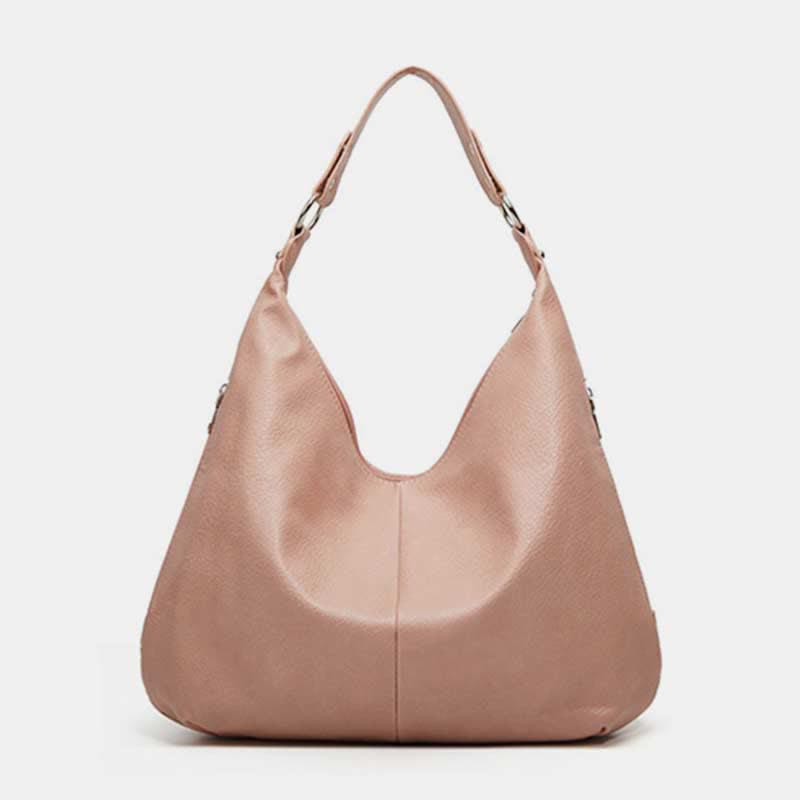 Large Soft Leather Hobo Bag Handbag Tote Everyday Purse for Women - MistyRose - image 22