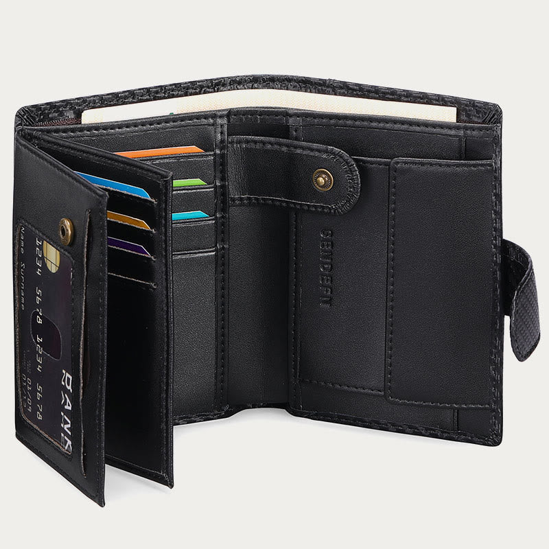 Genuine Leather RFID Blocking Small Wallet Card Case Purse - image 16
