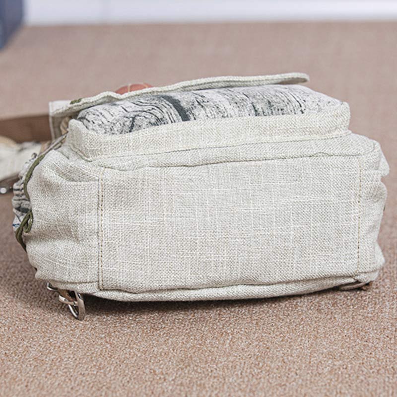 Multifunctional Large Capacity National Floral Printing Backpack