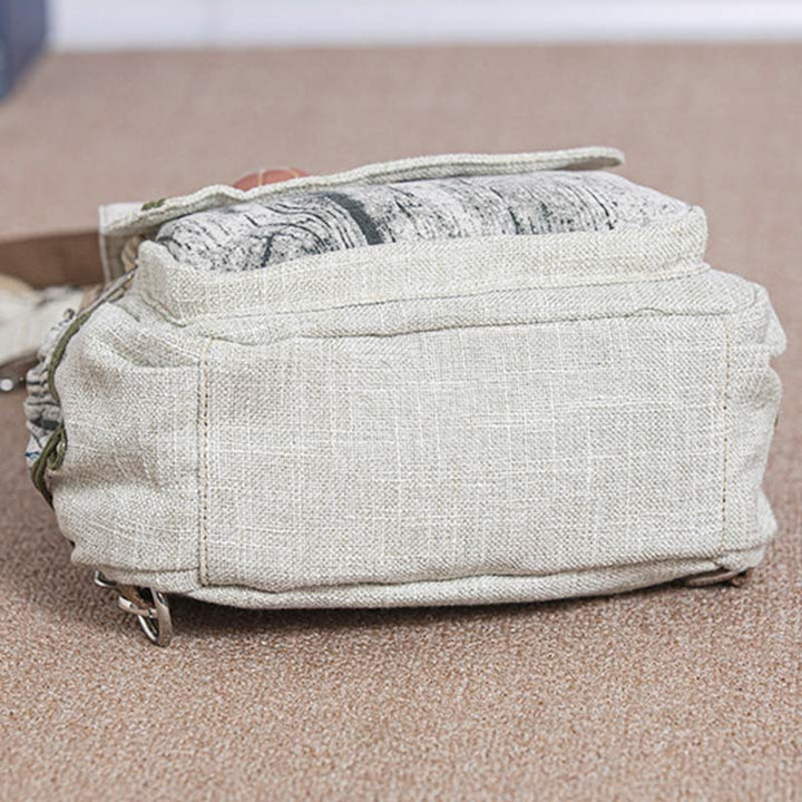 Multifunctional Large Capacity National Floral Printing Backpack
