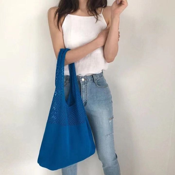 Tote Bag For Women Ethnic Style Wool Knitted Shoulder Bag