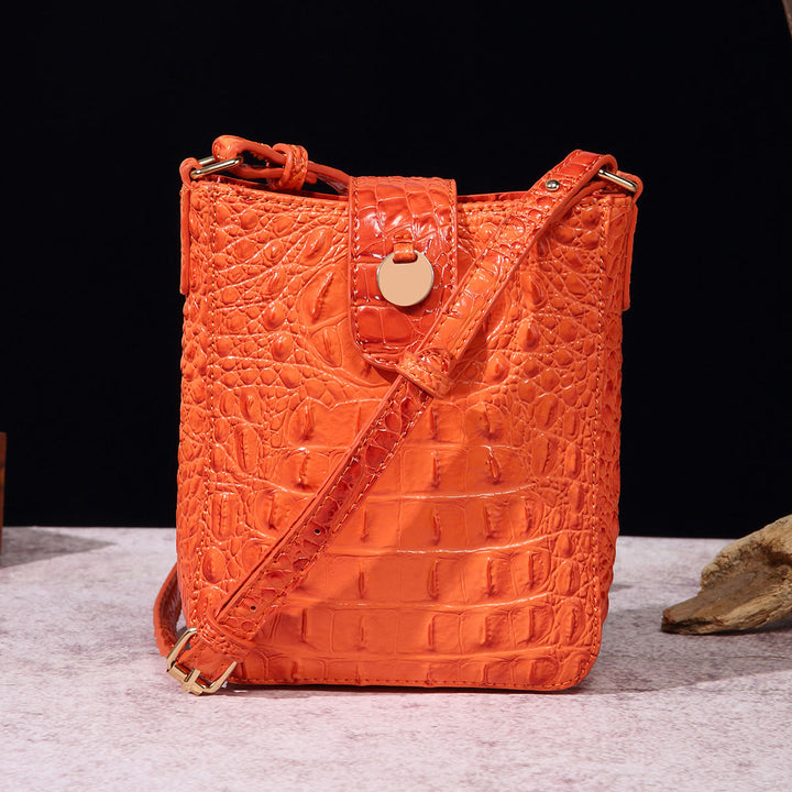 Crossbody Bag For Women Retro Crocodile Pattern Phone Bag