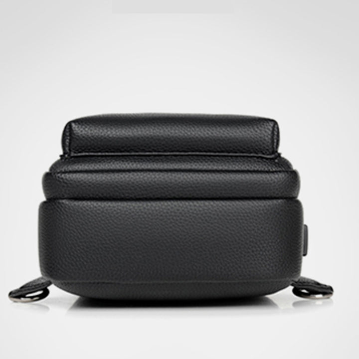 Multipurpose Sling Bag Waterproof Soft Crossbody Backpack with USB Charger Port