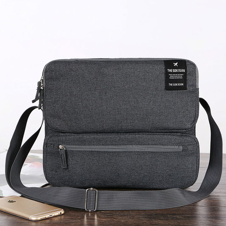 Multi-Compartment Multifunctional Messenger Bag Laptop Crossbody Bag