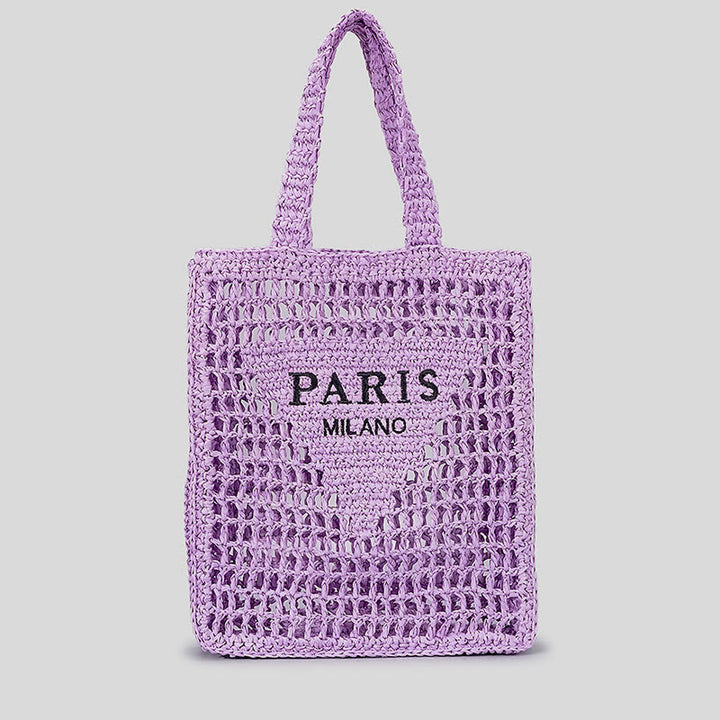 Beach Bag For Women Hollowed Out Large Capacity Straw Bag