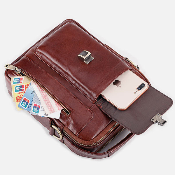 Large Capacity Multifunctional Leather Crossbody Bag