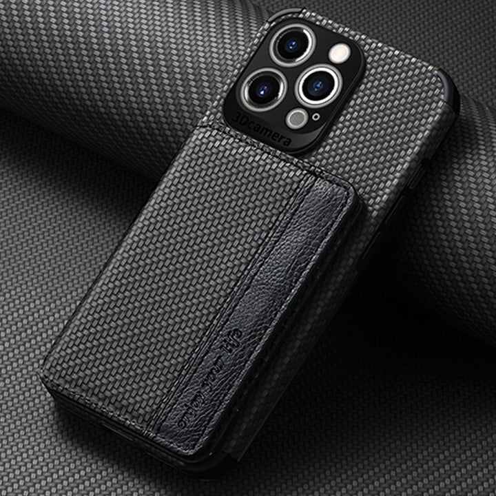 RFID Blocking Phone Case Wallet with Card Holder Kickstand for iPhone