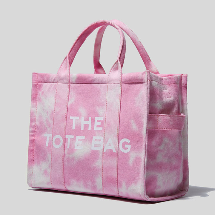 Women Satchel Top Handle Shoulder Purse Tie-dye Tote Crossbody Bag