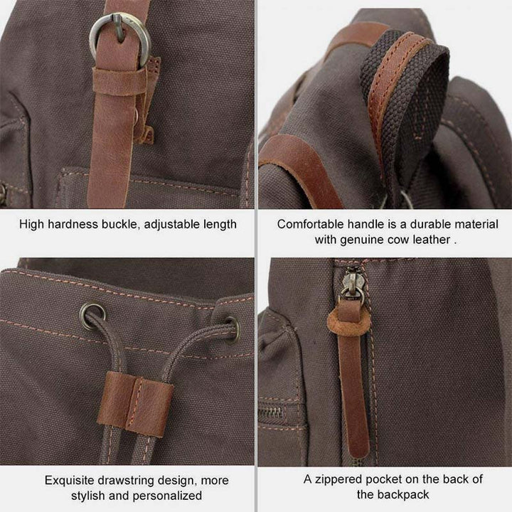 High Capacity Canvas Vintage Backpack