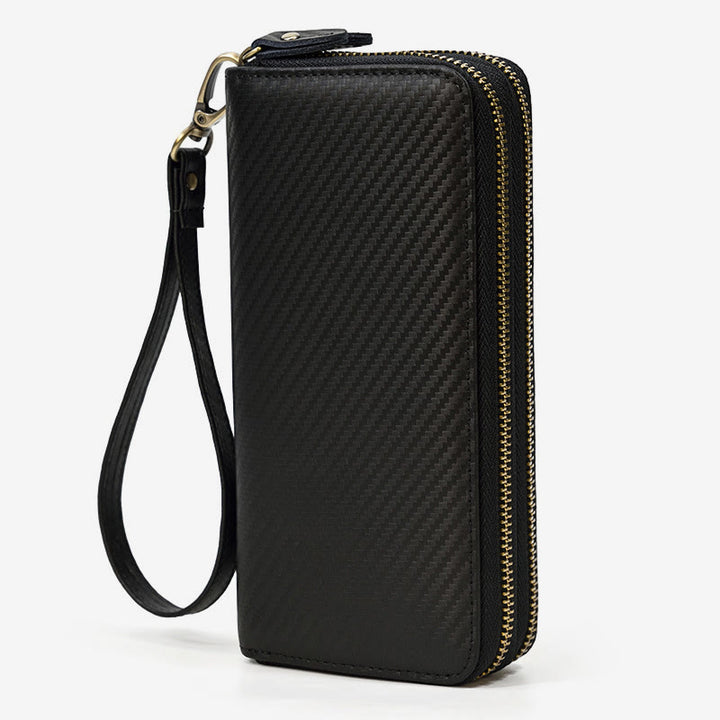 Long Wallet For Men Genuine Leather Retro Casual Clutch