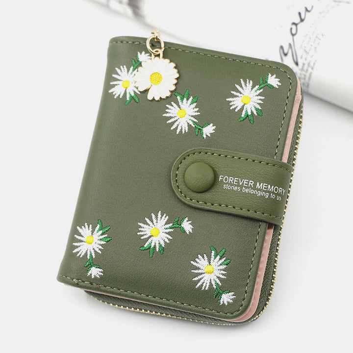 Cute Embroidery Wallet With Coin Purse