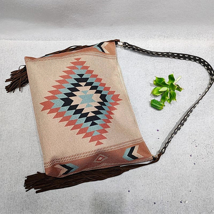 Women Tote Bag Fashion Bohemian Tassel Shoulder Bag Vintage Boho Handbags