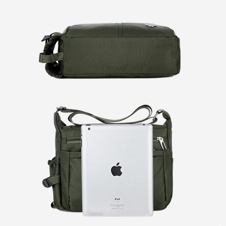Lightweight Multi-Pocket Nylon Crossbody Bag Men's Casual Messenger Bag