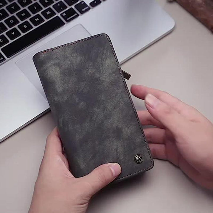 Retro Leather Wallet Phone Bag for iPhone & Samsung &Huawei with Multi-Slot