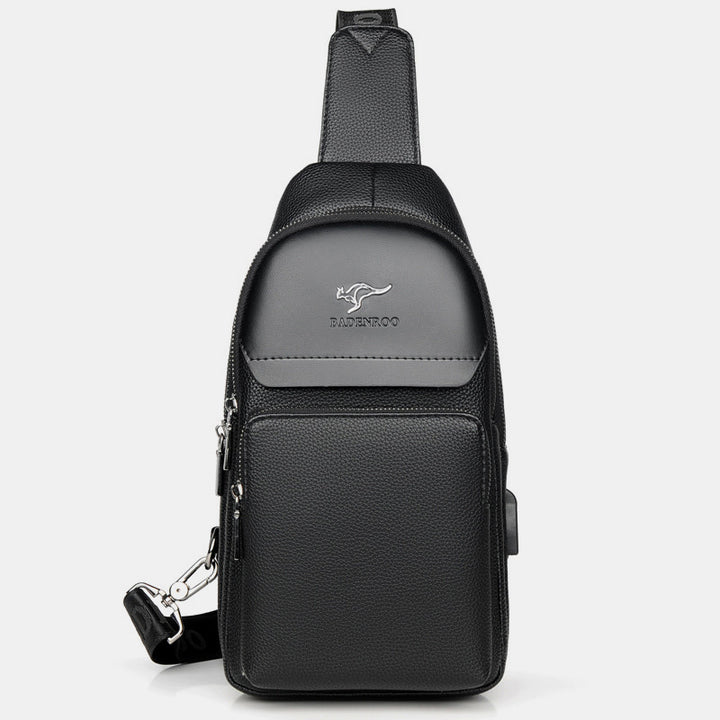 Multipurpose Sling Bag Waterproof Soft Crossbody Backpack with USB Charger Port