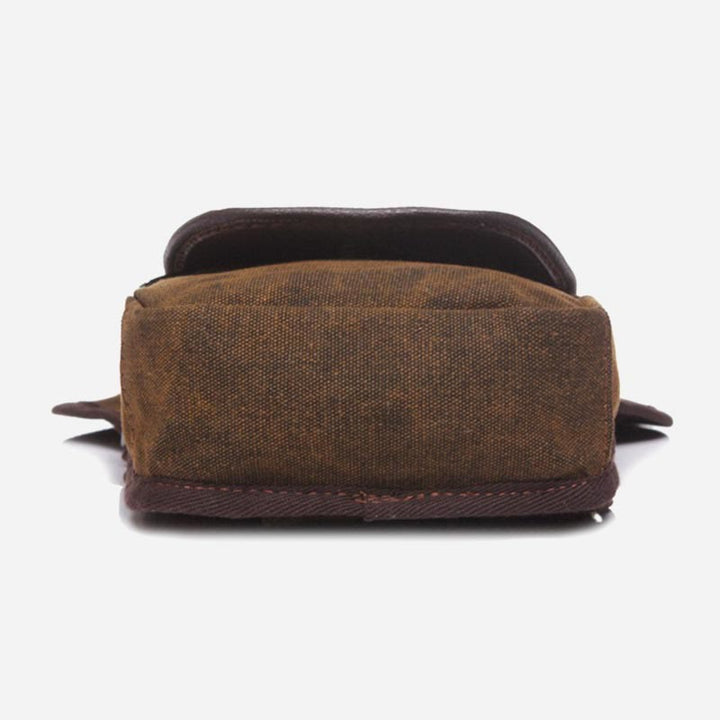 Retro Leg Bag For Men Outdoor Sports Canvas Crossbody Bag