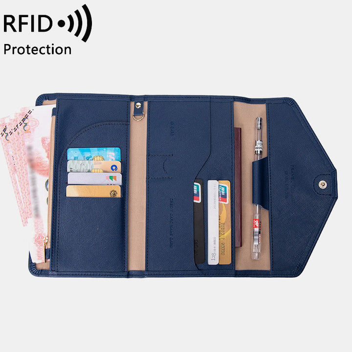 RFID Passport Holder For Travel Ultra Thin Multifunctional Document Bag
