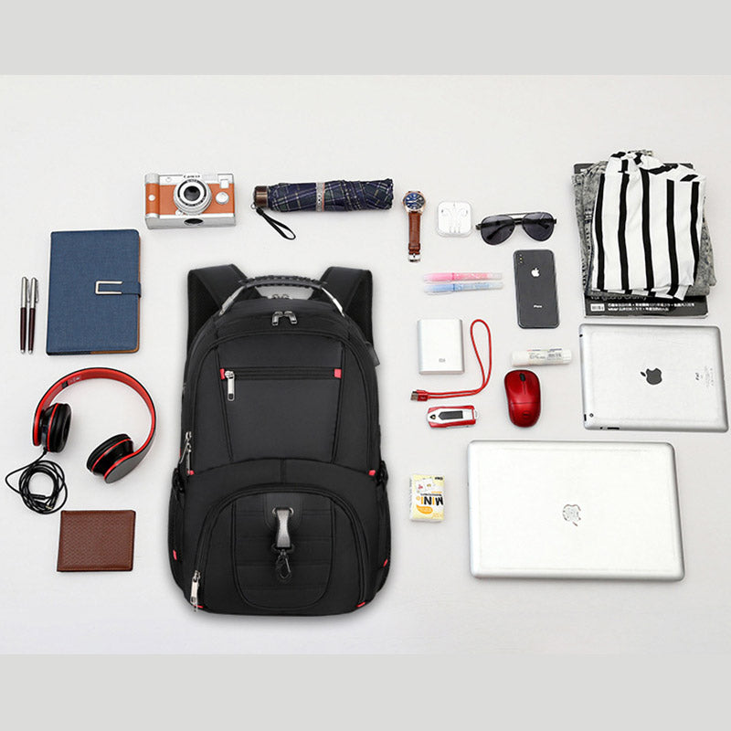 Extra Large Multi Pocket Business Laptop Backpack with USB Charger
